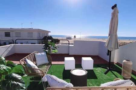 Chalet En La Misma Playa Punta Umbría Eksteriør billede